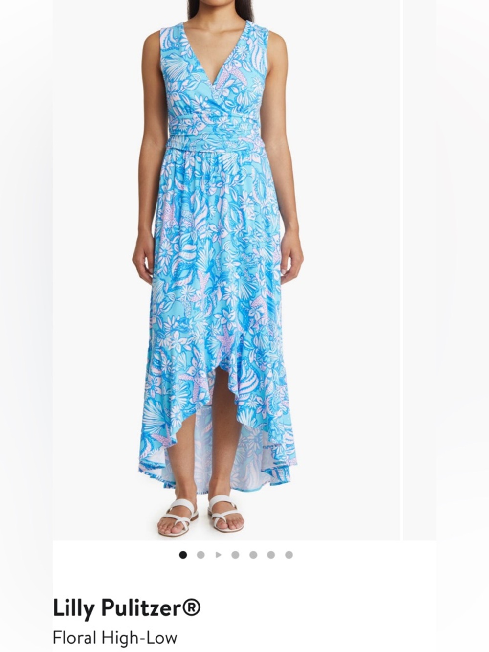 LILLY PULITZER SIZE XXS MOANA WRAP MAXI DRESS *SOUND THE SIRENS*